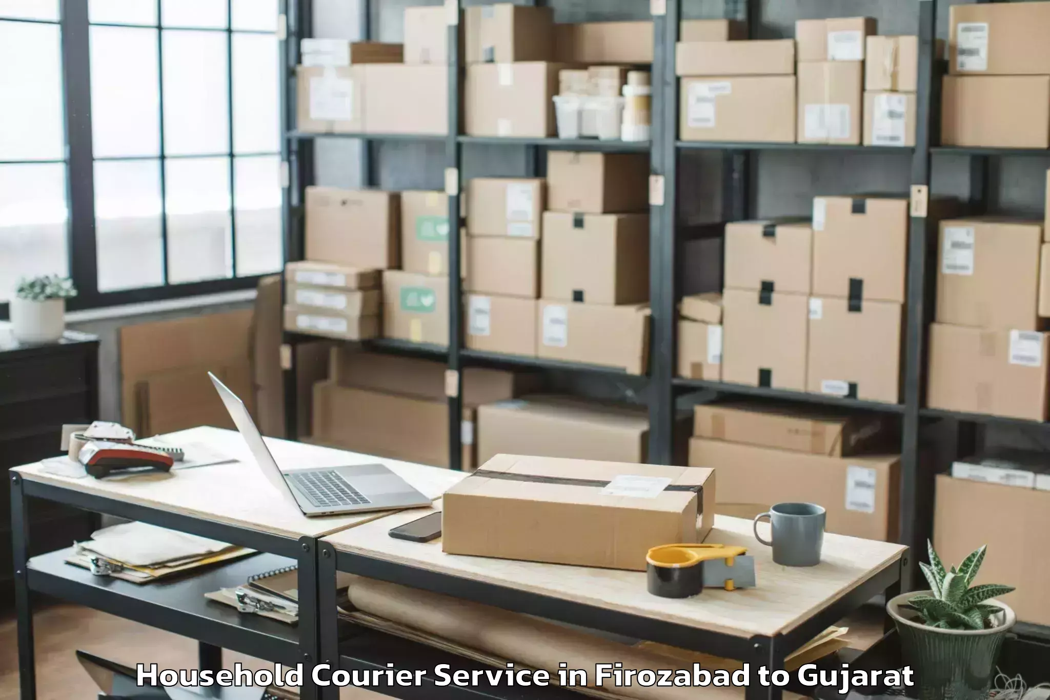 Reliable Firozabad to Naliya Household Courier